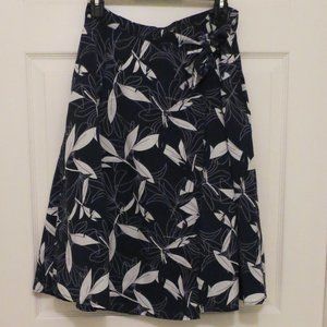 Banana Republic Floral Wrap Skirt Women's Size 8 Petite 100% Polyester